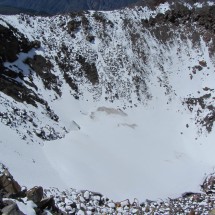 The crater of Volcan Chillan Nuevo